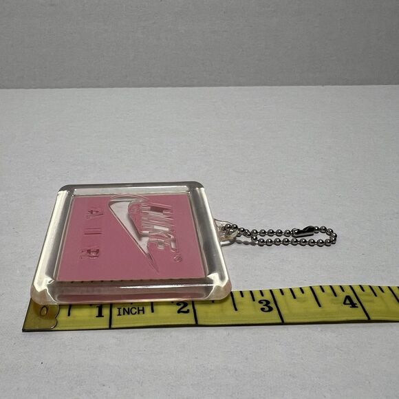 Nike Air Pink Vintage Keychain Hang Tag Plastic Swoosh Collectible - Picture 5 of 6